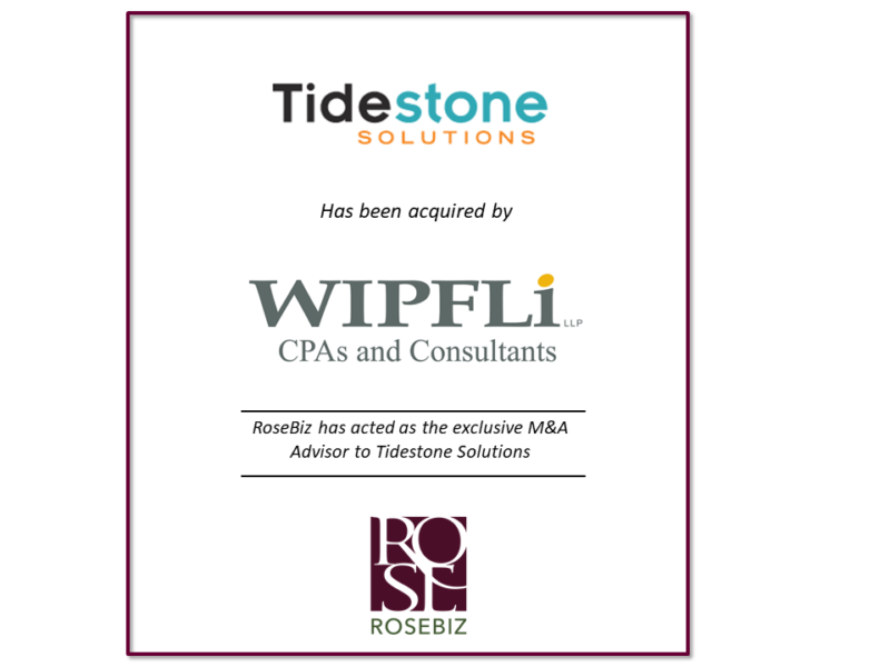 Tidestone Solutions MS Dynamics ERP Practice Gets Acquired with Help from RoseBiz M&A Advisor Services